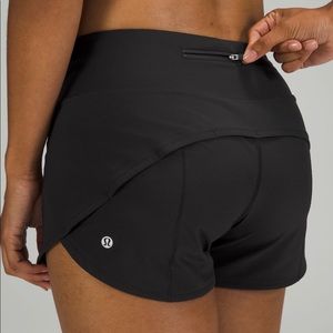 Lululemon run speed up mid rise lined short 4”
